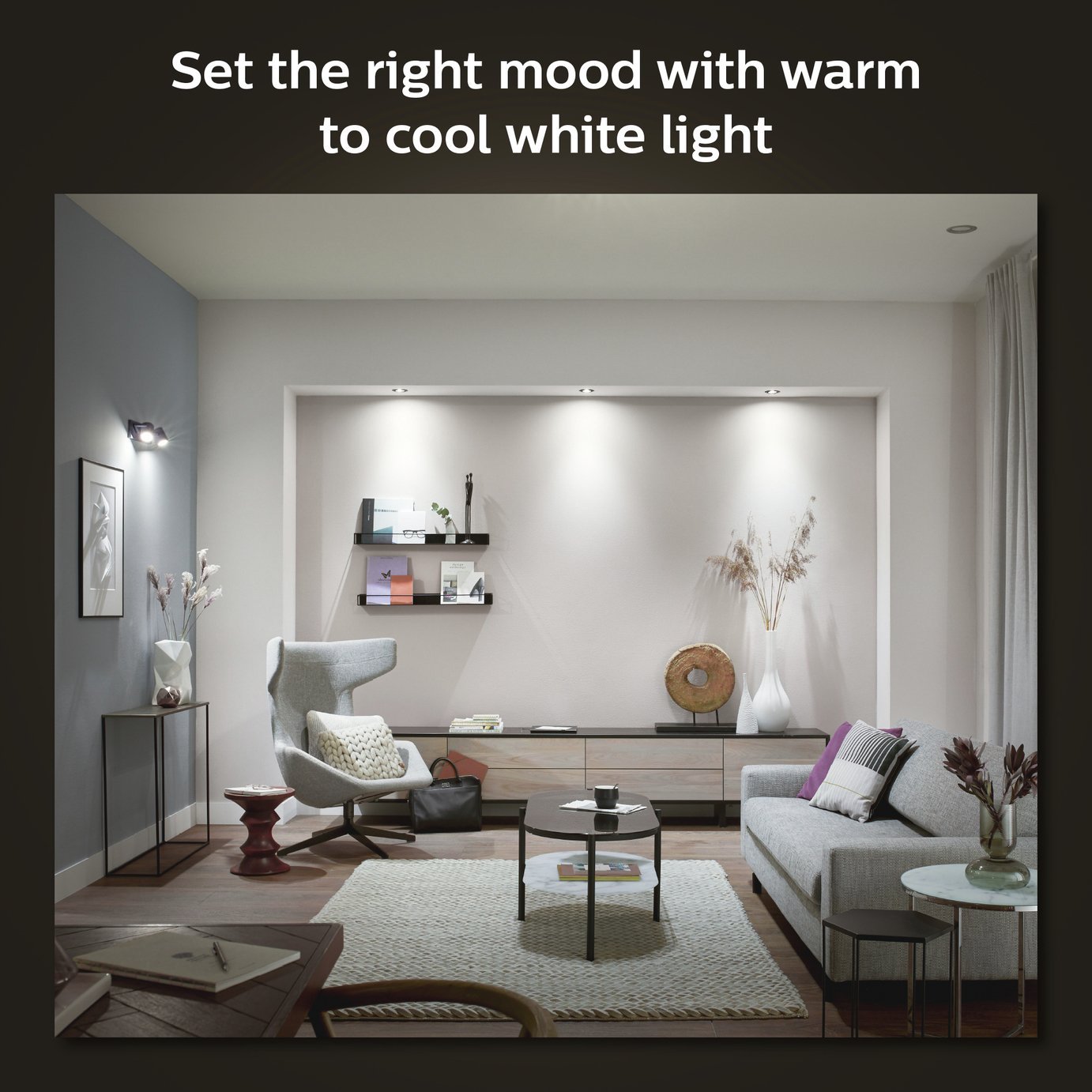 Philips Milliskin 3 Light LED Spotlight - White - Image 4