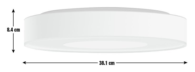Philips Infuse Metal LED Flush to Ceiling Light - White - Image 2