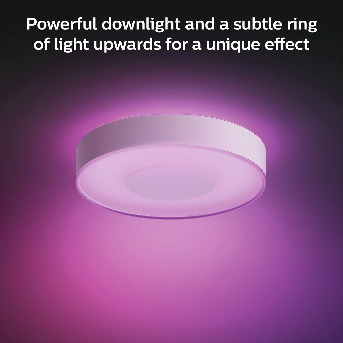 Philips Infuse Metal LED Flush to Ceiling Light - White - Image 4