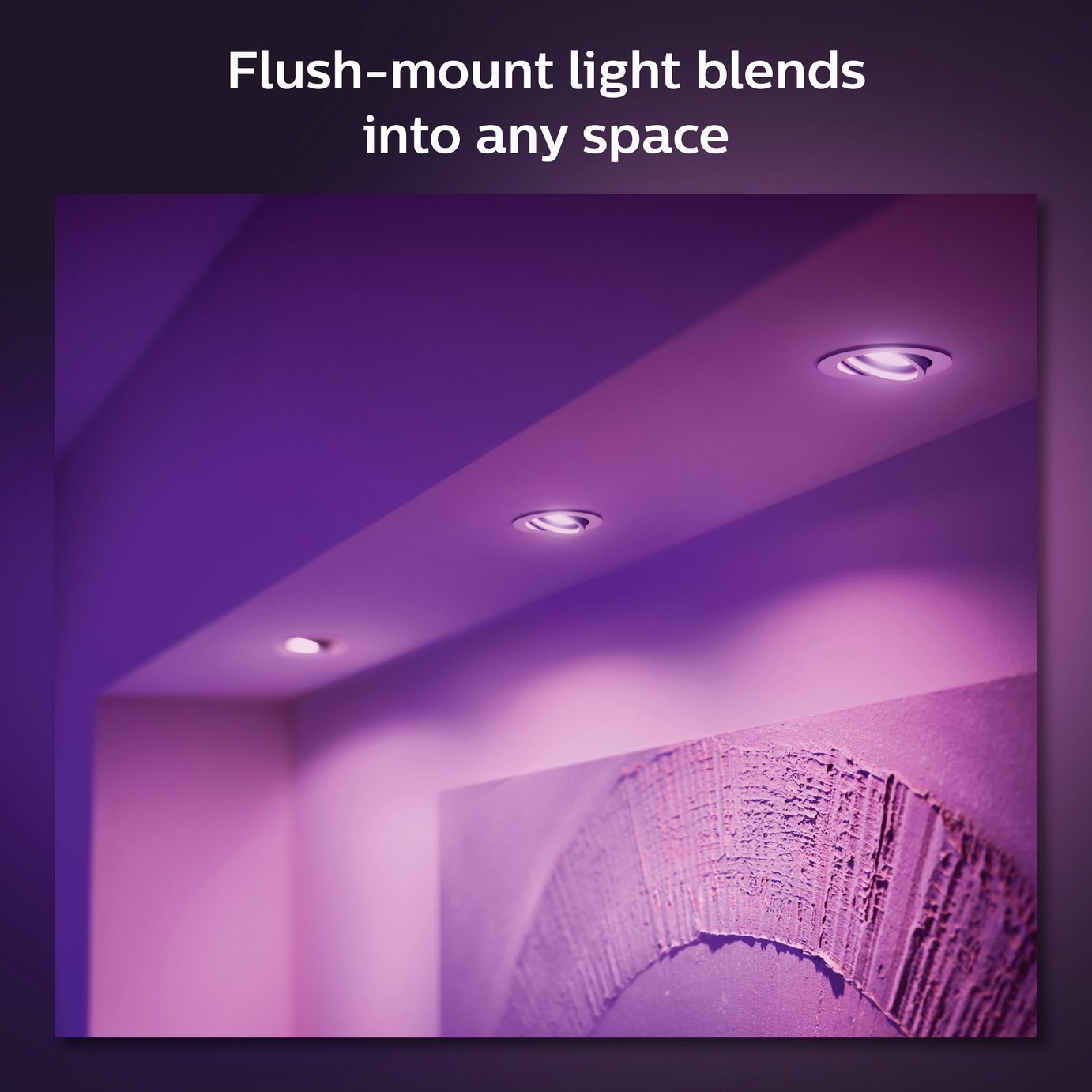Philips Hue Centura Recessed 3 Light LED Spotlight - White - Image 3