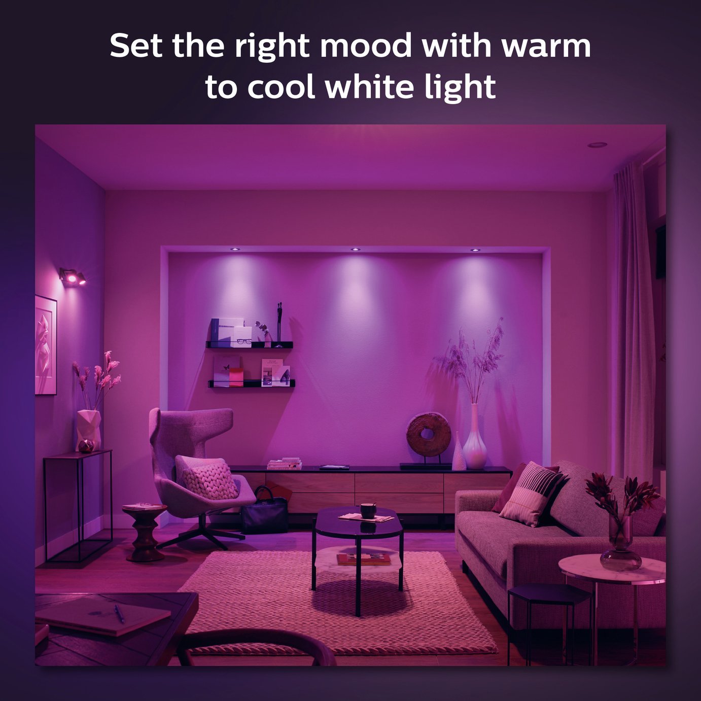 Philips Hue Centura Recessed 3 Light LED Spotlight - White - Image 4