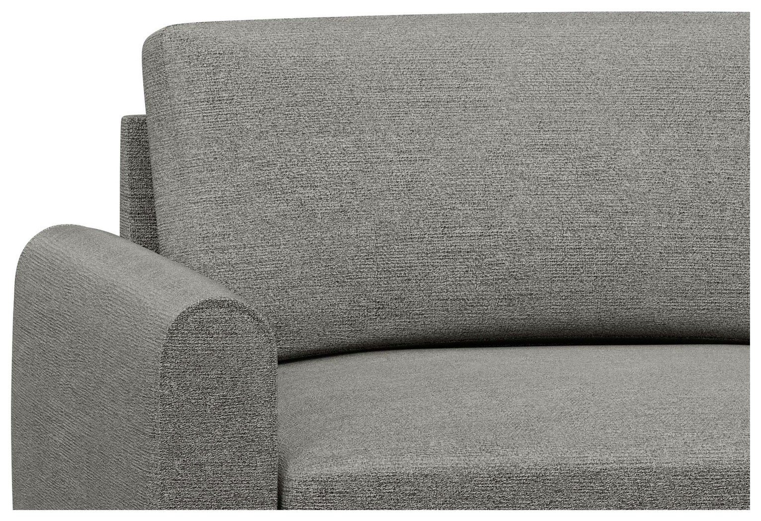Hutch Slim Reversible Round Arm 5 Seater Sofa - Dove Grey - Image 2