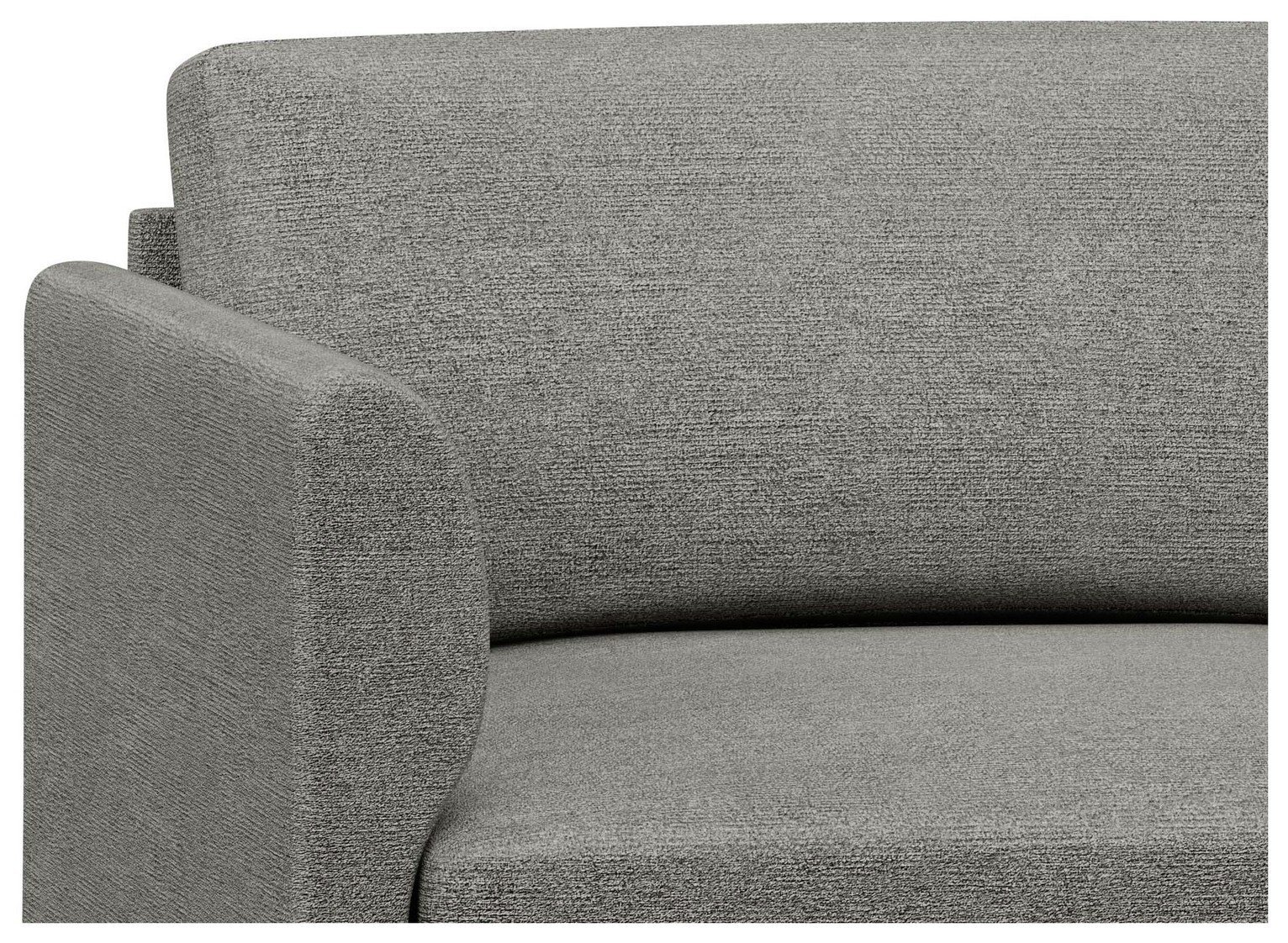 Hutch Fabric Curve Arm 4 Seater Corner Sofa - Dove Grey - Image 2
