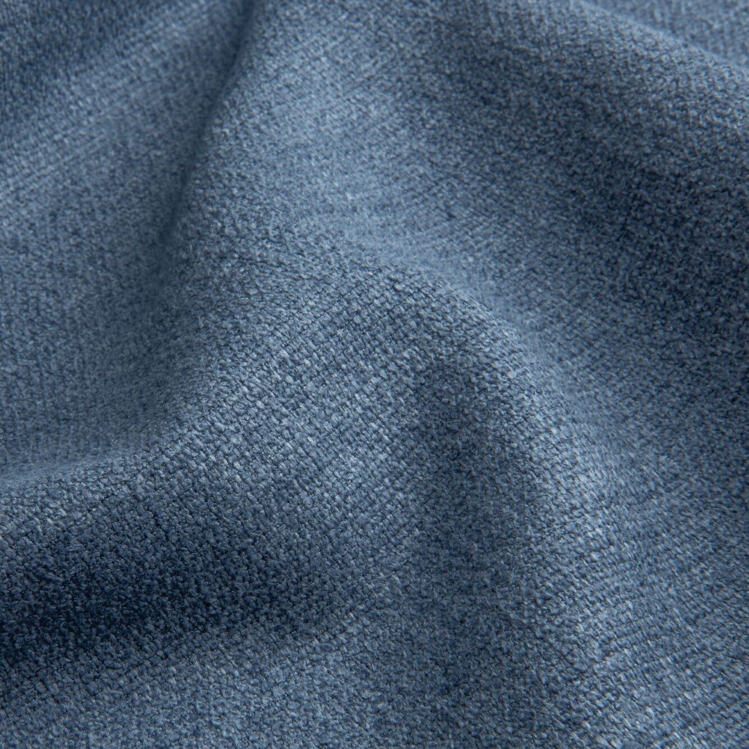 Hutch Fabric Block Arm 4 Seater Corner Sofa - Aegean Blue - Image 4