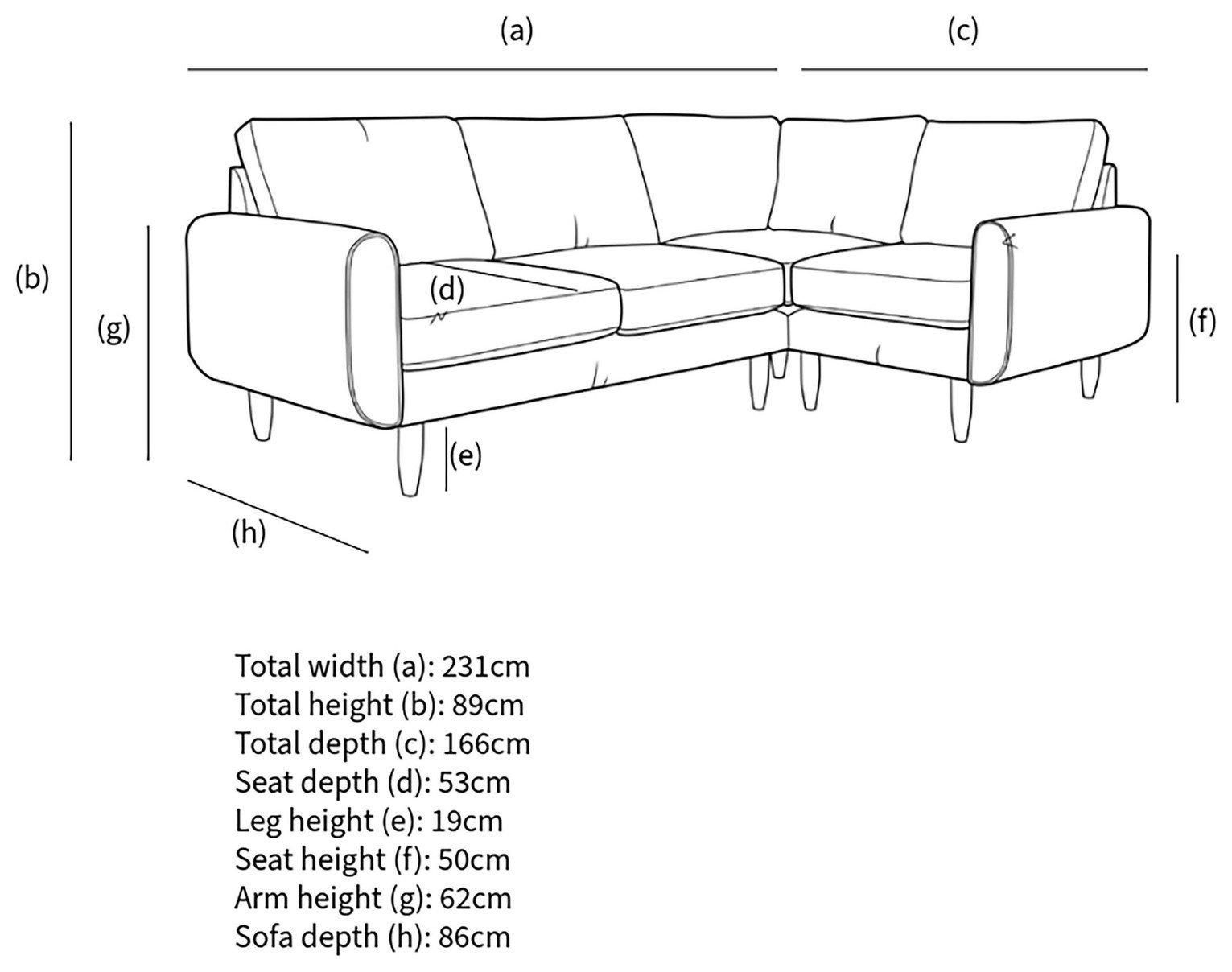 Hutch Velvet Round Arm 4 Seater Corner Sofa - Slate Grey - Image 3