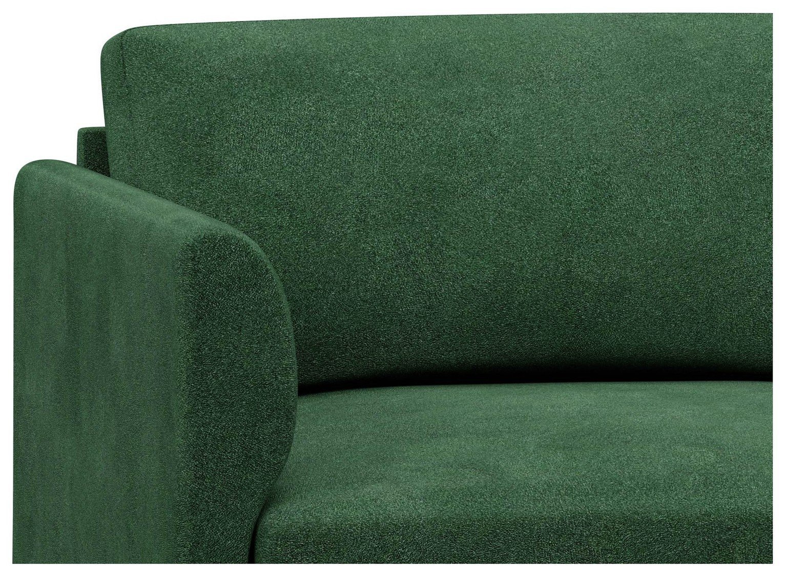 Hutch Velvet Curve Arm Armchair - Sage Green - Image 2