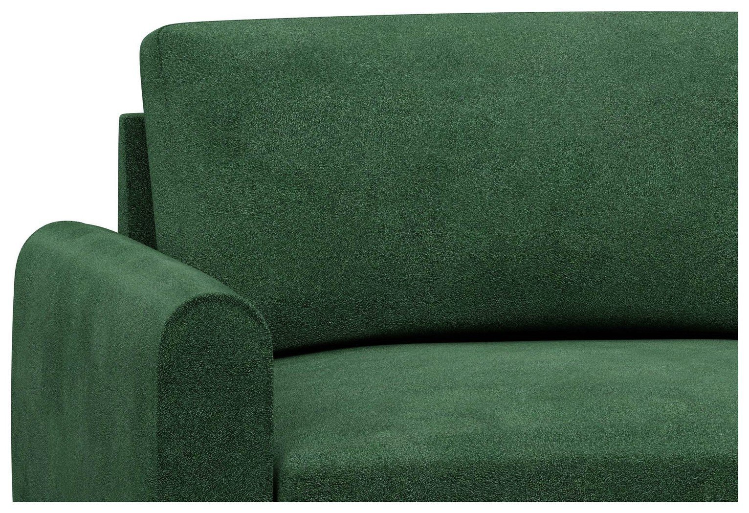 Hutch Velvet Round Arm Armchair - Sage Green - Image 2