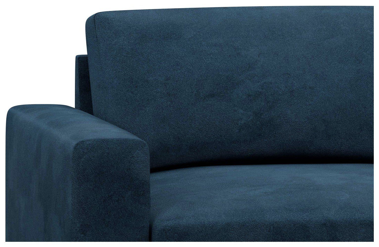 Hutch Velvet Block Arm Armchair - Ink Blue - Image 2
