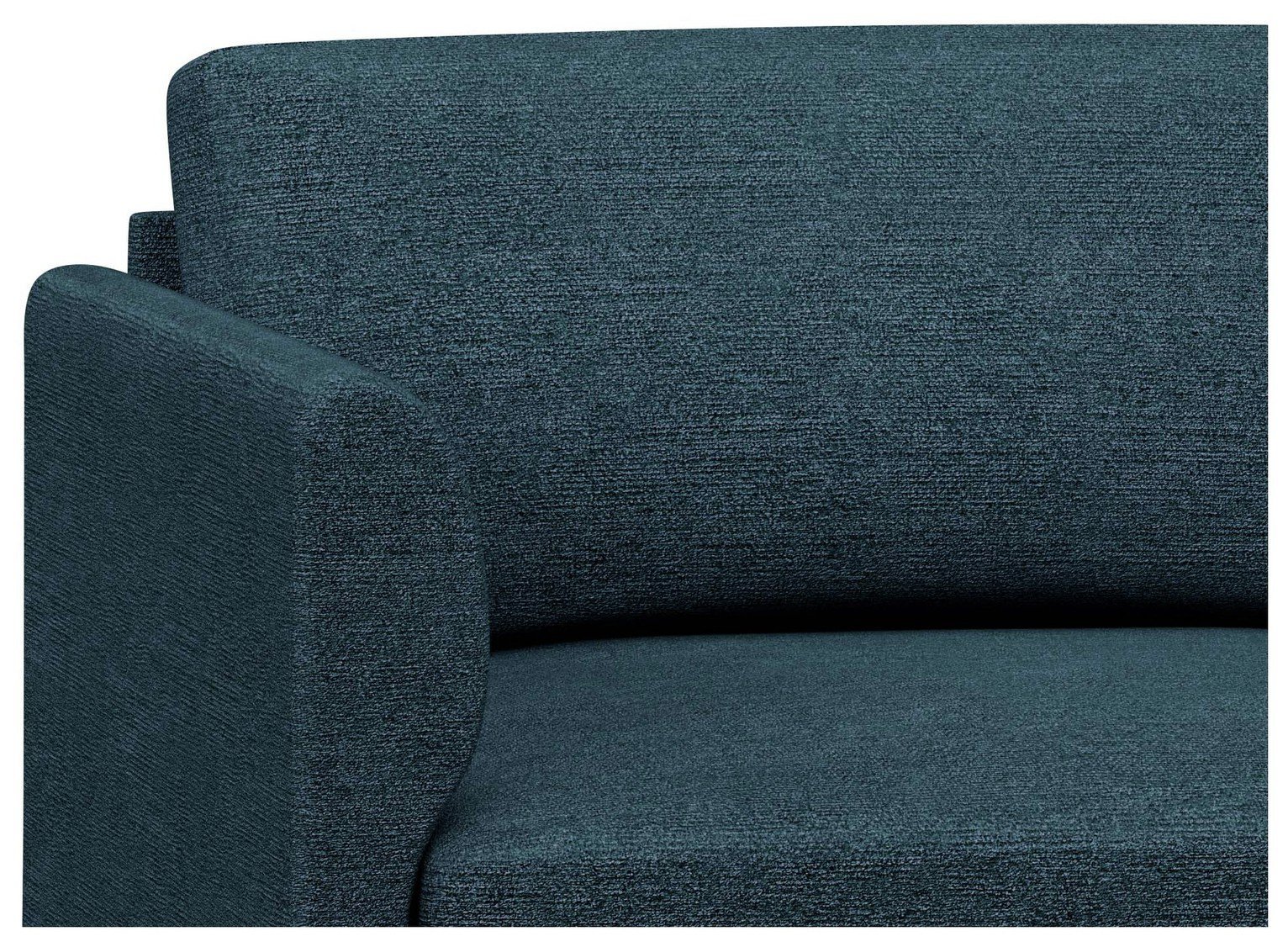 Hutch Fabric Curve Arm 6 Seater Corner Sofa - Aegean Blue - Image 2