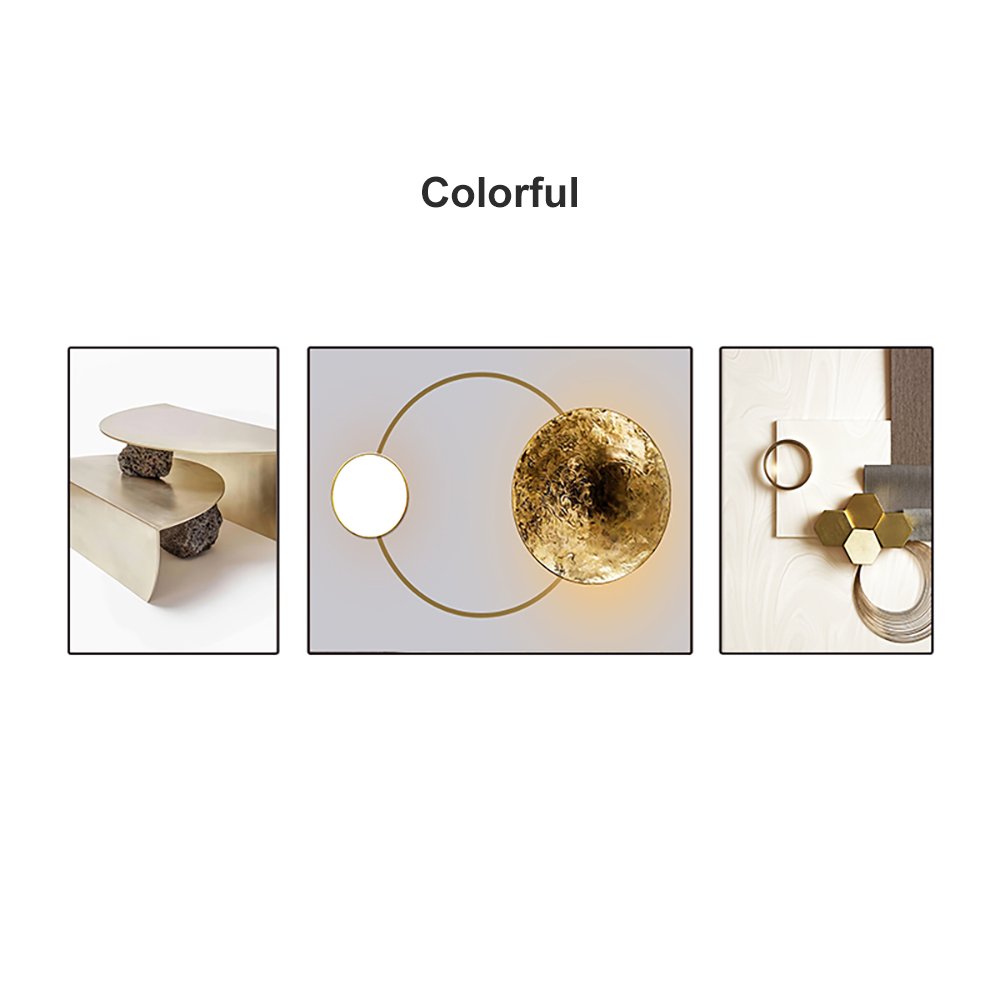 3 Pieces Modern Geometric Abstract Wall Decor Set Canvas Print with Frame Living Room - Image 12