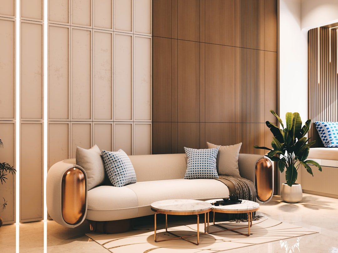 Warm modern bedroom