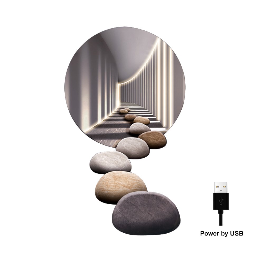 31.5" LED Acrylic Modern Abstract Stone Corridor Wall Art Decor Living Room Bedroom - Image 9