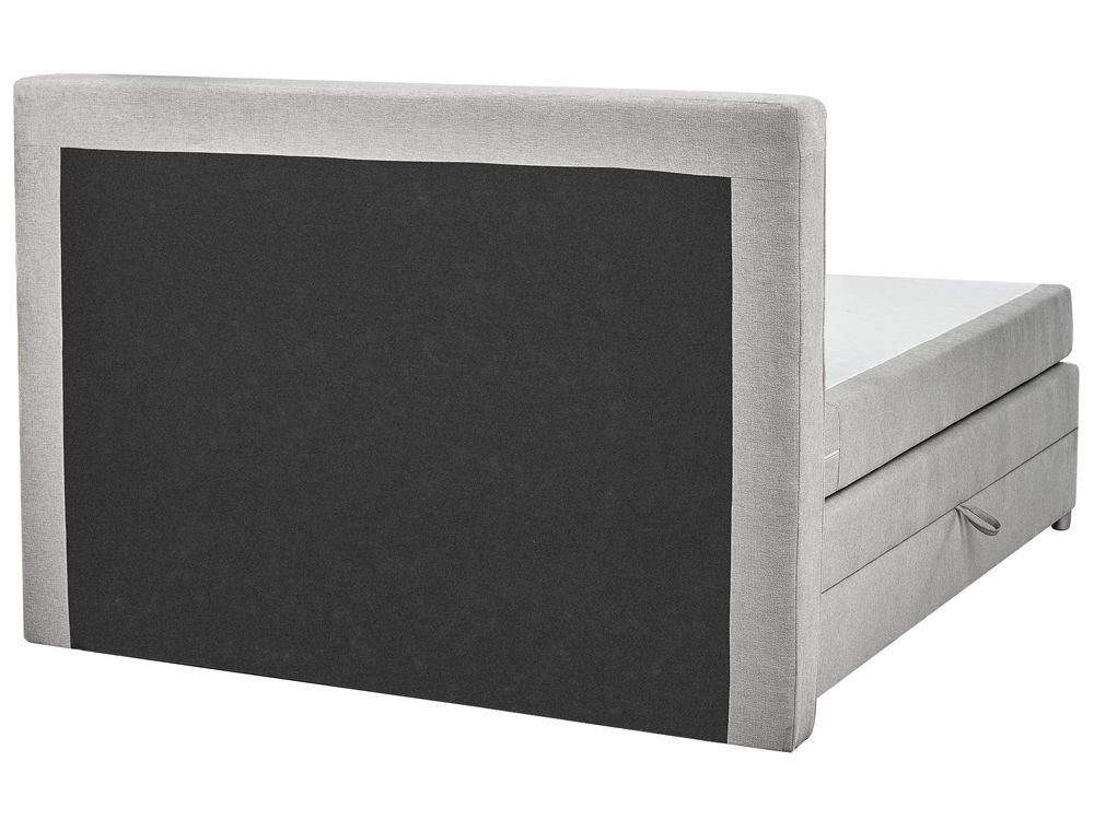 Divan Bed with Storage MINISTER Fabric Light Grey 160 x 200 cm (EU King Size) - Image 5